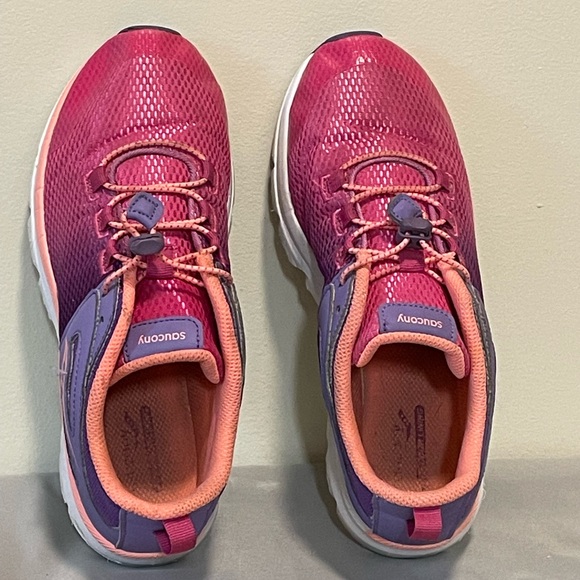 Saucony S-Fusion Sneakers - Pink/Purple/Peach - Size 6M - Picture 8 of 9